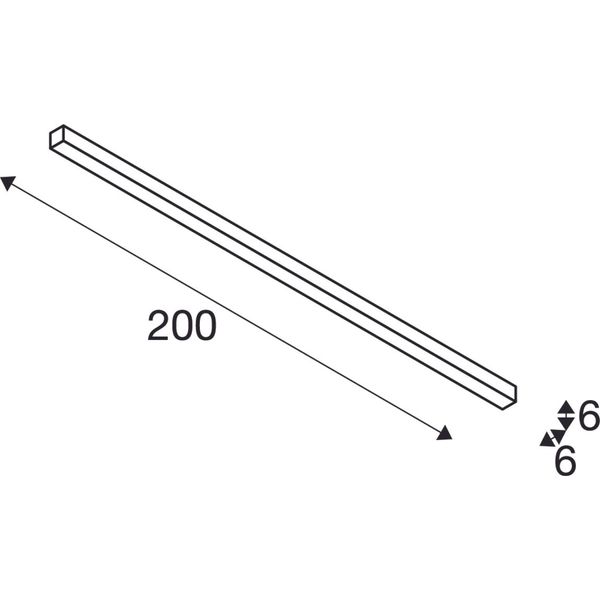 Q-LINE CL, LED Indoor ceiling light, 2m, BAP, white, 4000K image 2