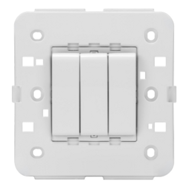 TWO-WAY SWITCH 250V ac - 10 AX - BRITISH STANDARD - 3 GANGS - WHITE - CHORUSMART image 1