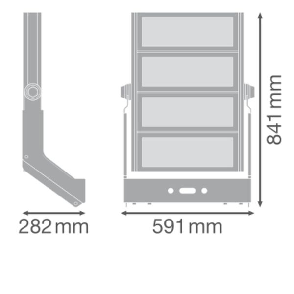 FLOODLIGHT MAX 1200W LUMINAIRE HEAD 757ASYM50x110WAL image 23