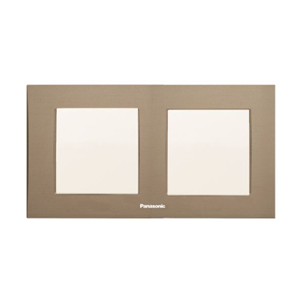 Karre Plus Accessory Aluminium - Bronze Two Gang Frame image 1