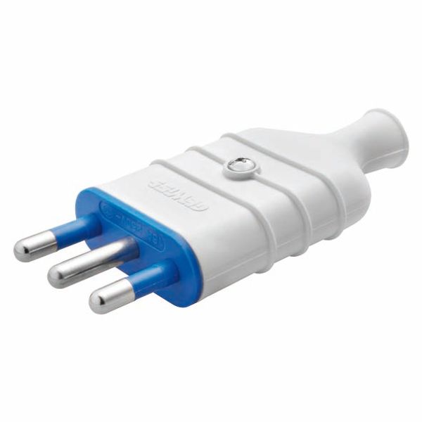 PORTABLE PLUG - STRAIGHT - ITALIAN STANDARD - 2P+E 16A 250V ac - TYPE S17 - WHITE image 2