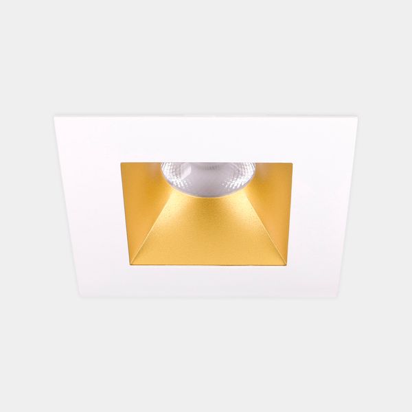 Downlight Play Deco Symmetrical Square Fixed 6.4W LED neutral-white 4000K CRI 90 14.3º White/Gold IP54 600lm image 1