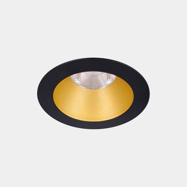 Downlight Play Deco Symmetrical Round Fixed 6.4W LED warm-white 2700K CRI 90 48.8º Black/Gold IP54 549lm image 1