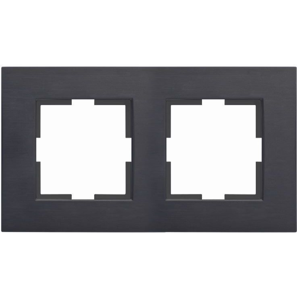 Novella Accessory Black Two Gang Flush Mounted Frame image 1