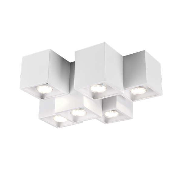 Fernando ceiling lamp 6-pc GU10 matt white image 1