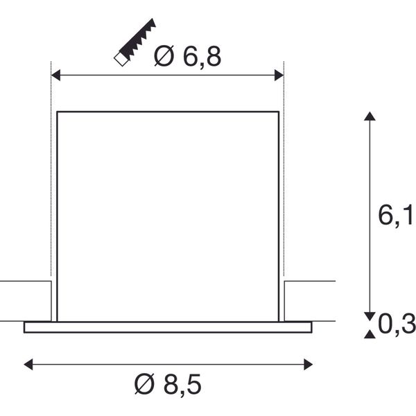 UNIVERSAL DOWNLIGHT MOVE PHASE recessed light, IP20, pivoting, 5/8W, 2700/3000/4000/6500K, 38°, without cover image 1