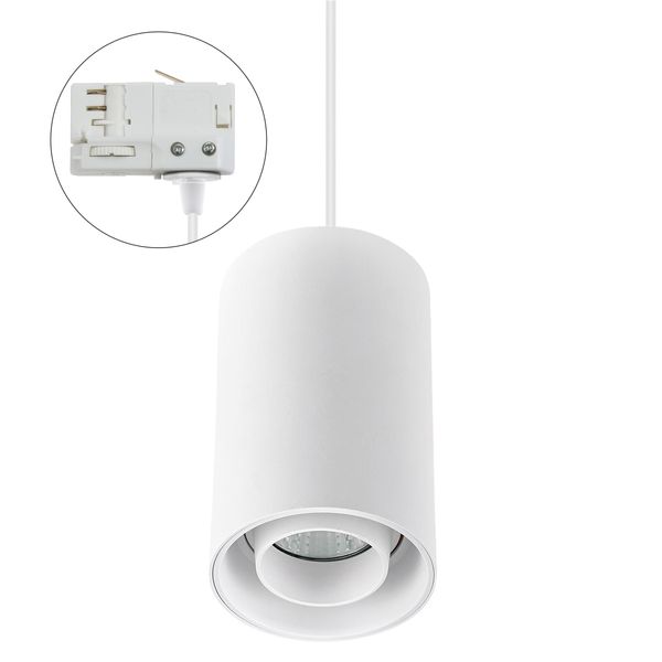 CHLOE GU10 SPOT SURFACE MOUNTED GU10 250V IP20 80x130mmWHITE round adjustable TRACK image 3