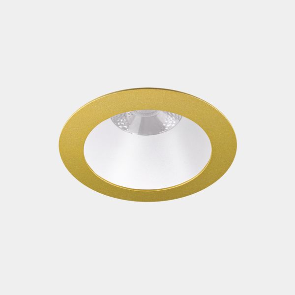 Downlight Play Deco Symmetrical Round Fixed 6.4W LED warm-white 2700K CRI 90 14.4º ON-OFF Gold/White IP54 527lm image 1