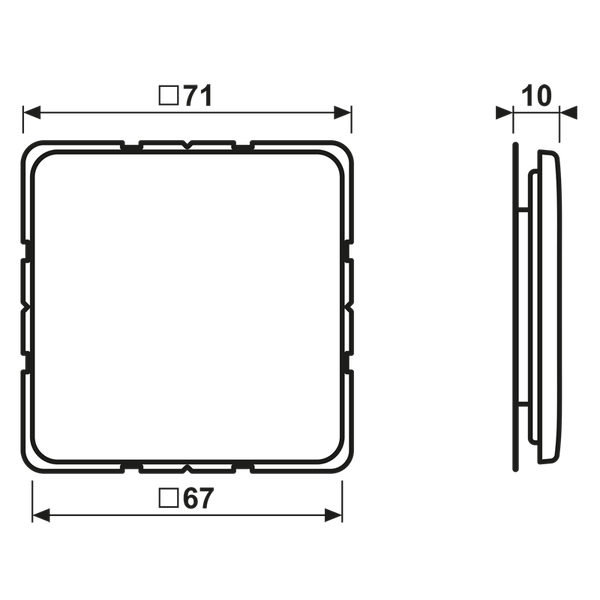 Blank centre plate for snap-on fixing CD594-0LG image 7