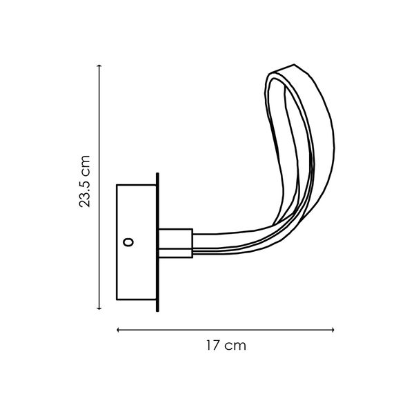 LED string wall light ↔ 17 cm aluminium image 5