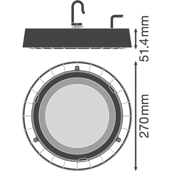 HIGH BAY VALUE 150 W 6500 K 100 DEG IP65 BK image 2