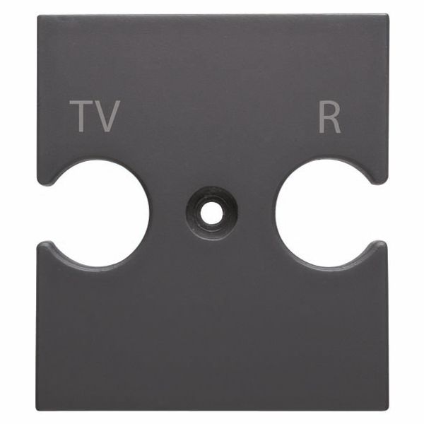 UNIVERSAL SUPPORT - COMBINED SOCKET OUTLET TV-R - SATIN BLACK - CHORUSMART image 2