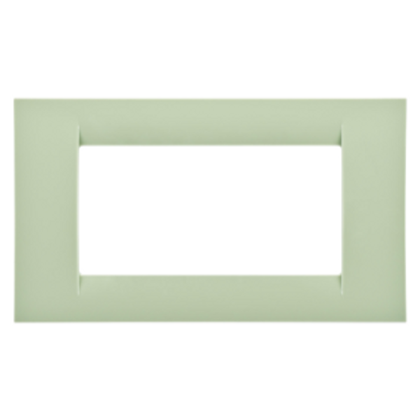 VIRNA PLATE - IN TECHNOPOLYMER GLOSS FINISHING - 4 GANG - VENETIAN GREEN - SYSTEM image 1