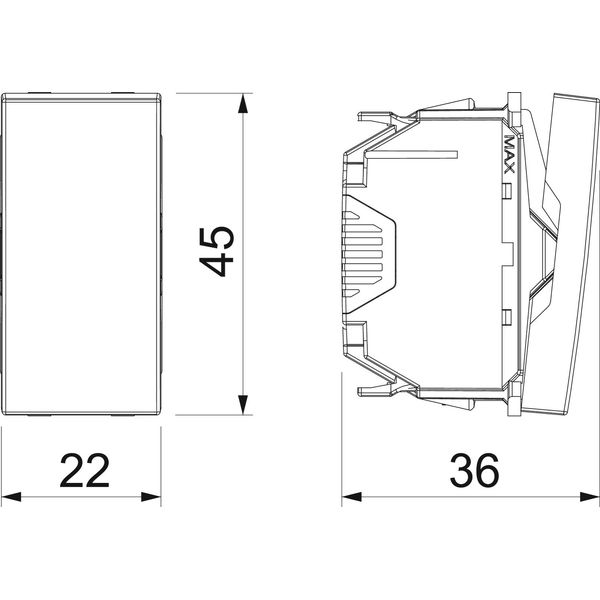 TA-WB AL0.5 Two-way pushbutton  10 A, 250 V image 2