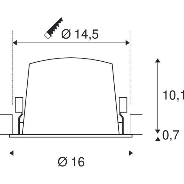 NUMINOS XL DL 37,4W 3400lm 2700K 55ø 1050mA LED black/chrome image 2