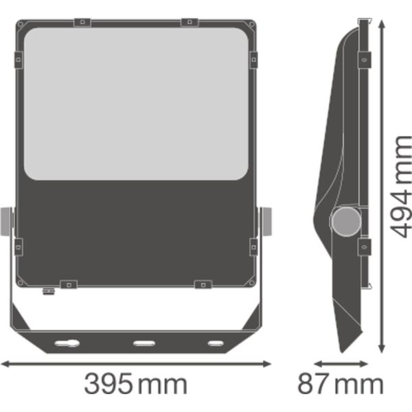 FLOODLIGHT PERFORMANCE DALI SYM R30 200W 3000K BK image 17