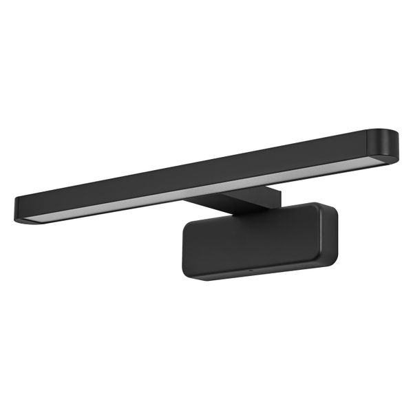 Orbis Disc Bar Bathroom Mirror 400mm Black Click-CCT IP44 image 5