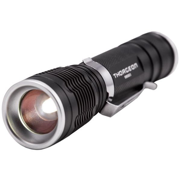 LED Flashlight 10W 800Lm IP44 (30x115mm) + 18650 accumulator 1x2300mAh THORGEON image 4