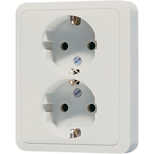 Schuko-socket 2-gang CD5020NKILG image 1