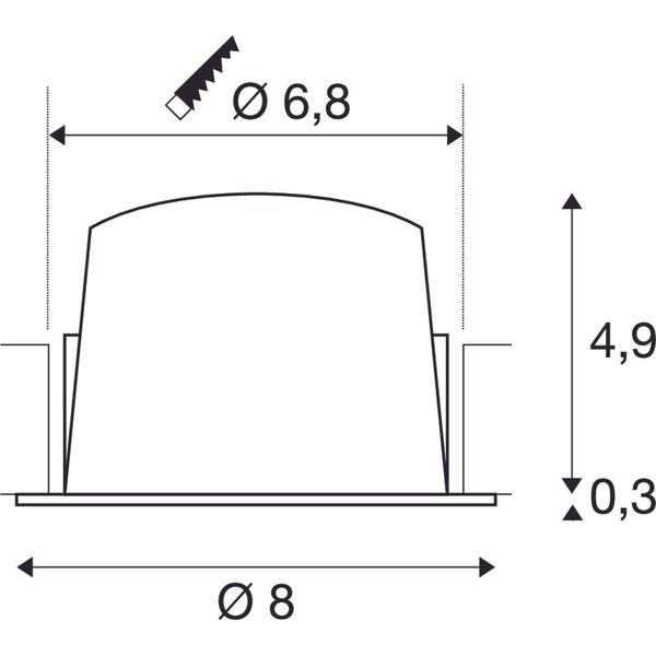 NUMINOS S DL 8,6W 730lm 4000K 55ø 250mA LED black image 2