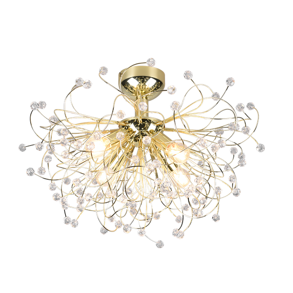 Gloria ceiling lamp 55 cm 4xE14 polished brass image 1