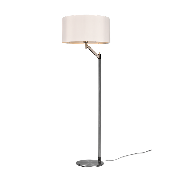 Cassio floor lamp E27 brushed steel image 1