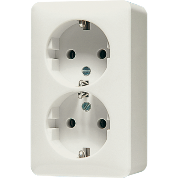 SCHUKO® socket, 47 mm high 6020A image 1