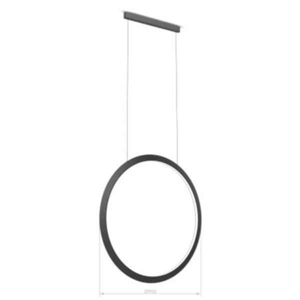 Pendant Circular Vertical Side ø1200 Surface LED 63.5W 2825lm 3000K Gold image 1