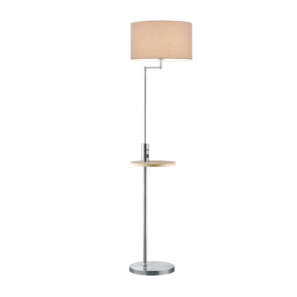 Claas floor lamp E27 brushed steel image 1