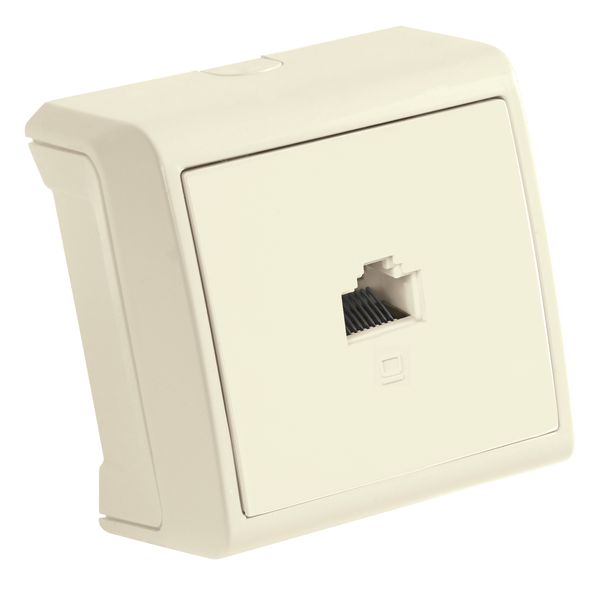 Vera Beige One Gang Data Socket (CAT5) image 1