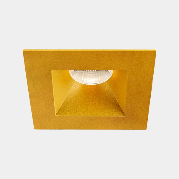 Downlight Play Deco Symmetrical Square Fixed 6.4W LED neutral-white 4000K CRI 90 14.3º ON-OFF Gold/Gold IP54 600lm image 1