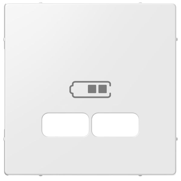 System M central plate USB charger polarwhite image 1