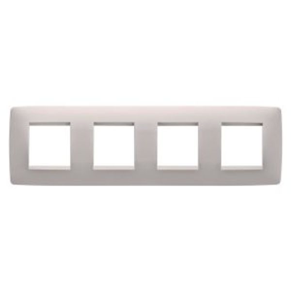 ONE INTERNATIONAL PLATE - IN PAINTED TECHNOPOLYMER - 2+2+2+2 MODULES HORIZONTAL - NATURAL BEIGE - CHORUSMART image 1