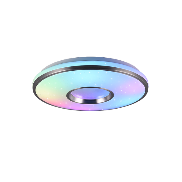 Realta LED ceiling lamp 39 cm brushed aluminium RGBW image 1