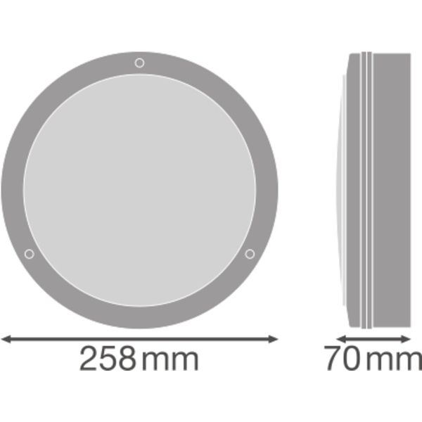 SURFACE BULKHEAD 250 SENSOR EMERGENCY 10W 840 WT IP65 image 17