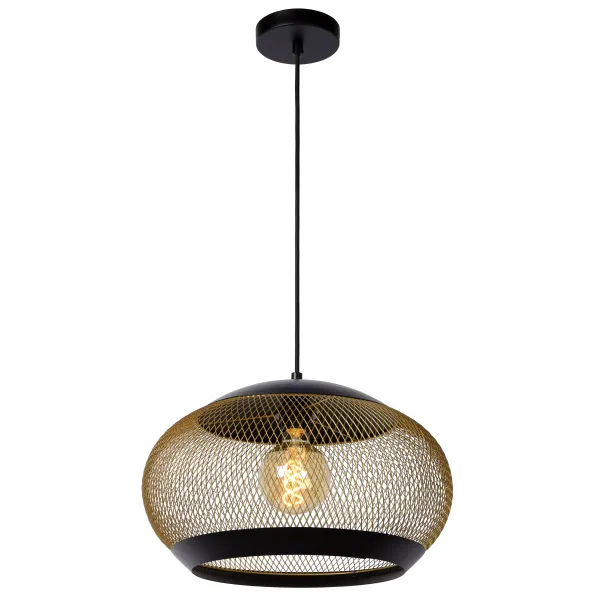 Lucide LUCAS - Pendant light - Ø 40 cm - 1xE27 - Matt Gold / Brass image 1