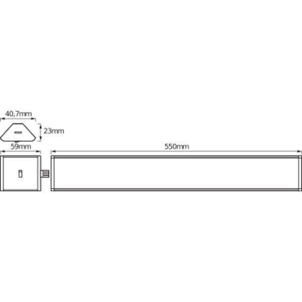 Cabinet LED Corner 550mm Two Light image 4