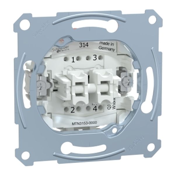 Double pbtn insrt 1 make cont. 1P + 1 break cont. 1 pole,10 A, AC 250 V, screwl. image 3