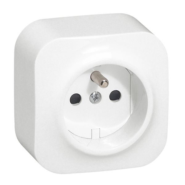 French std socket 2P+E Forix - surface mounting - IP 2X - 16 A - 250 V~ - white image 1