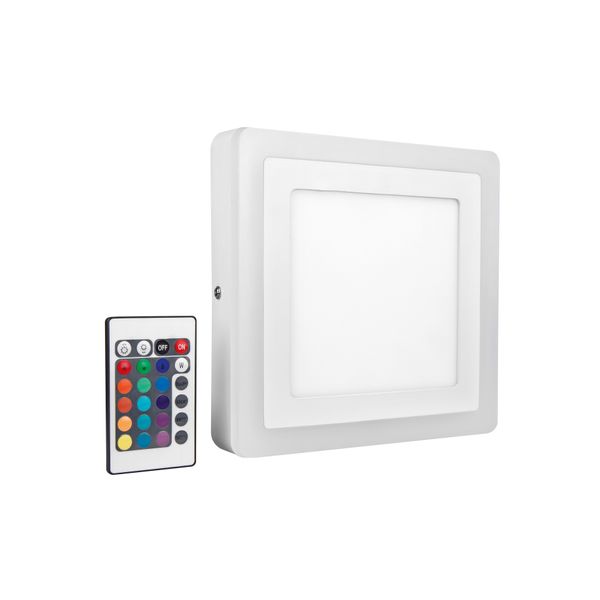 LED COLOR + WHITE Square 200mm 17W + RC image 5