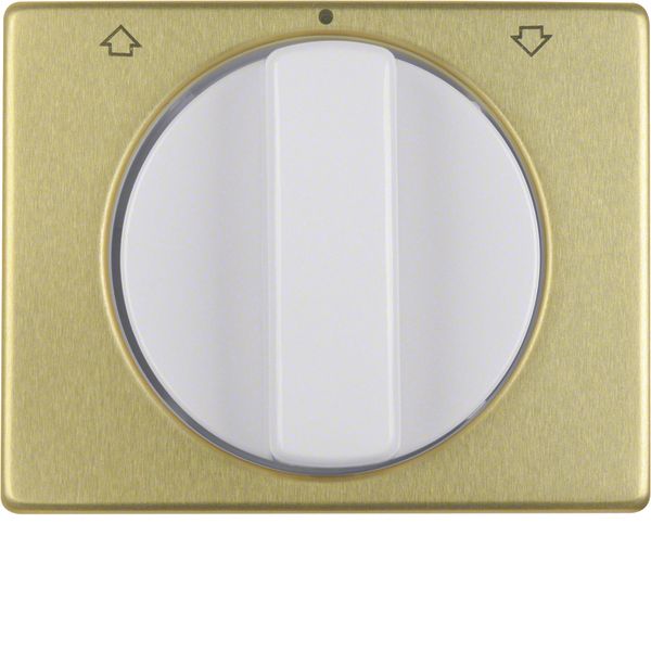 Centre plate rotary knob rotary switch blinds, Berker Arsys gold, meta image 1