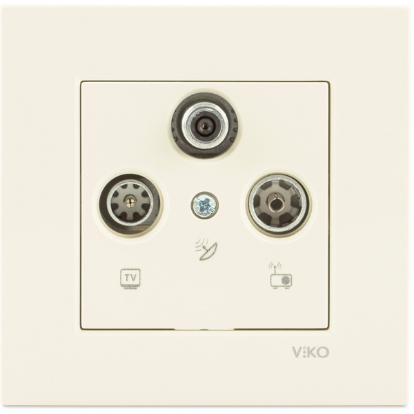 Karre Beige Sat Socket Trans (Sat-TV-Rd) (13dB) image 1