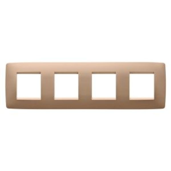 ONE INTERNATIONAL PLATE - IN PAINTED TECHNOPOLYMER - 2+2+2+2 MODULES HORIZONTAL - SOFT COPPER - CHORUSMART image 1