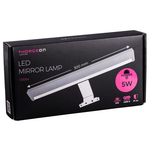 LED Mirror Light 5W 30cm 245Lm IP44 white THORGEON image 2