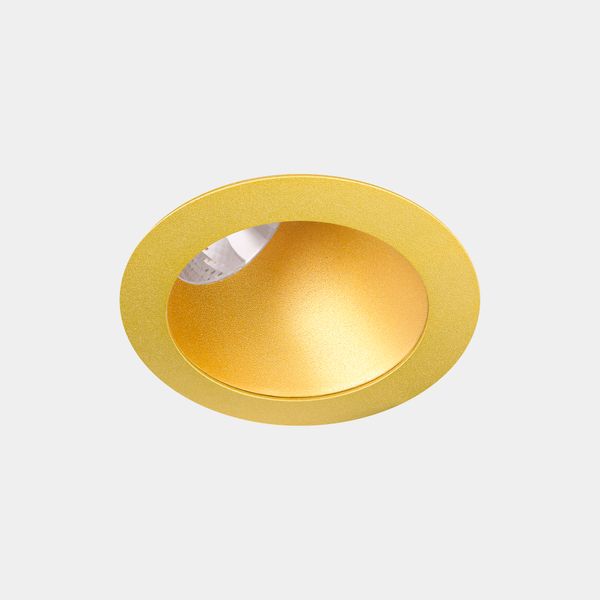 Downlight Play Deco Asymmetrical Round Fixed 17.7W LED warm-white 2700K CRI 90 32.7º PHASE CUT Gold/Gold IP54 1532lm image 1