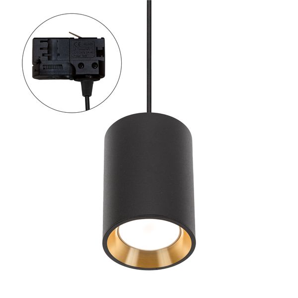 CHLOE GU10 MINI SURFACE MOUNTED GU10 250V IP20 70x100mmBLACK, INNER GOLD round TRACK image 13