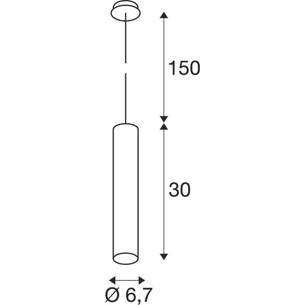 ENOLA_B PD-1 pendulum luminaire, GU10, max. 50W, matt black image 3