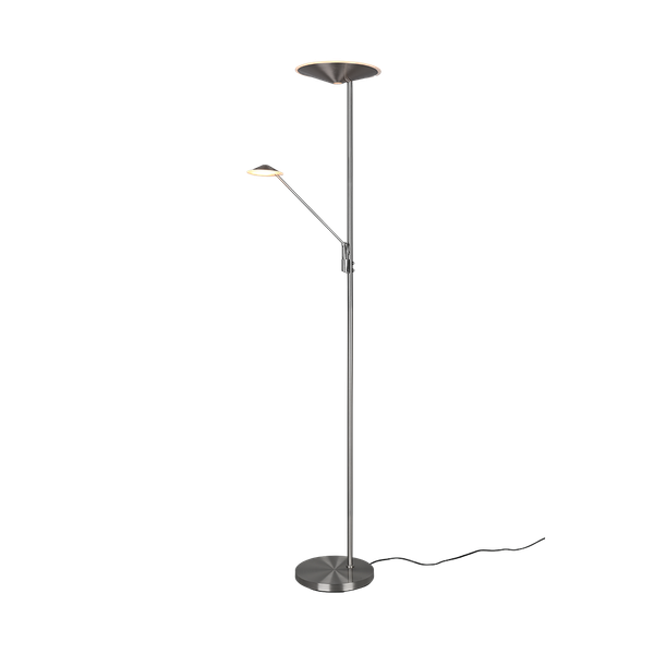 Brantford LED floor lamp brushed steel image 1