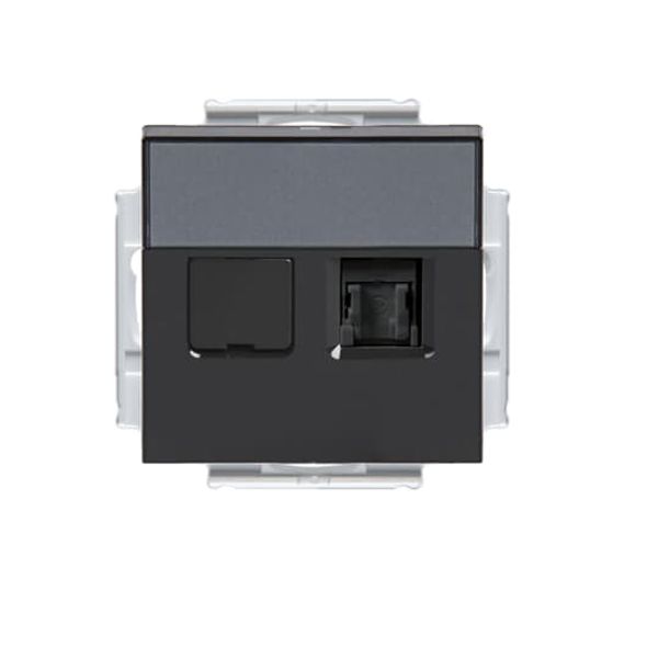 FOT6208-81 Tele outlet Modular Jack Anthracite - Impressivo image 1