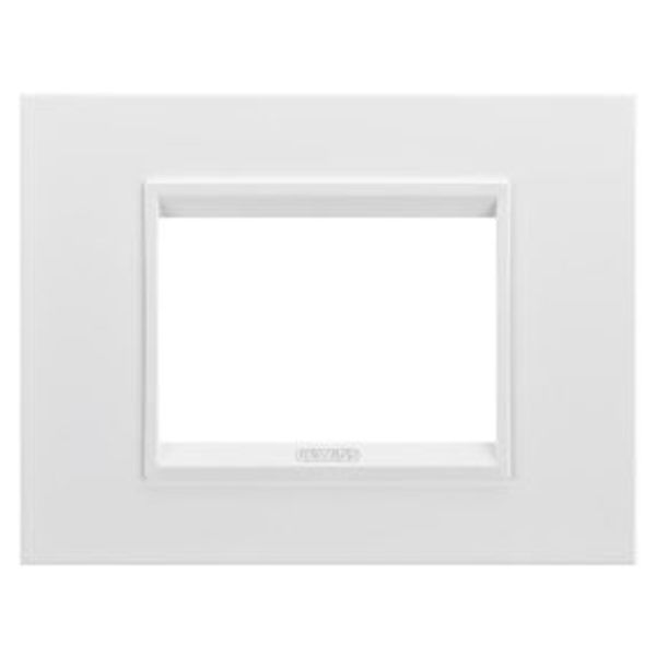 LUX PLATE - IN METAL - 3 MODULES - MONOCHROME SATIN WHITE - CHORUSMART image 1